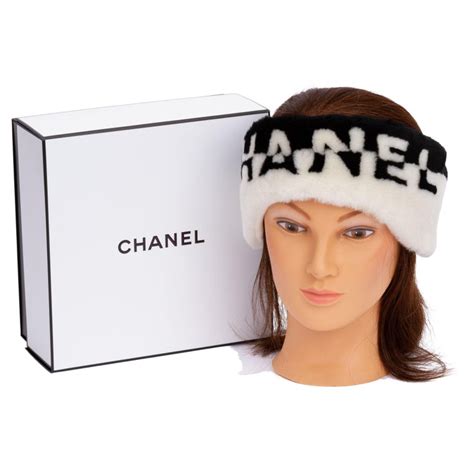 chanel headband black and white|Chanel skincare headband.